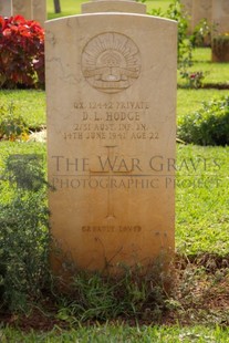 BEIRUT WAR CEMETERY - HODGE, DAVID LLOYD